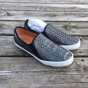 NIB Corso Como Snake Embossed Slip On Sneakers